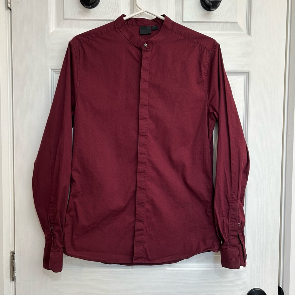 Burgundy Long Sleeve Shirt